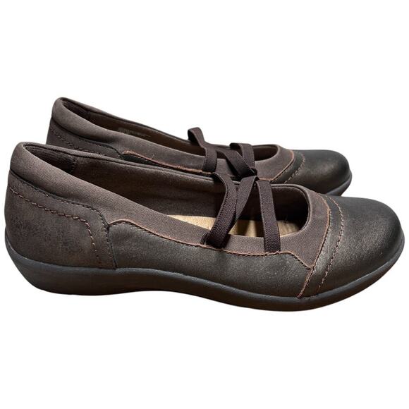 EARTH ORIGINS Leslie Women's 9.5W Leather Slip On Ballet Flats Shoes *READ* - Picture 6 of 16